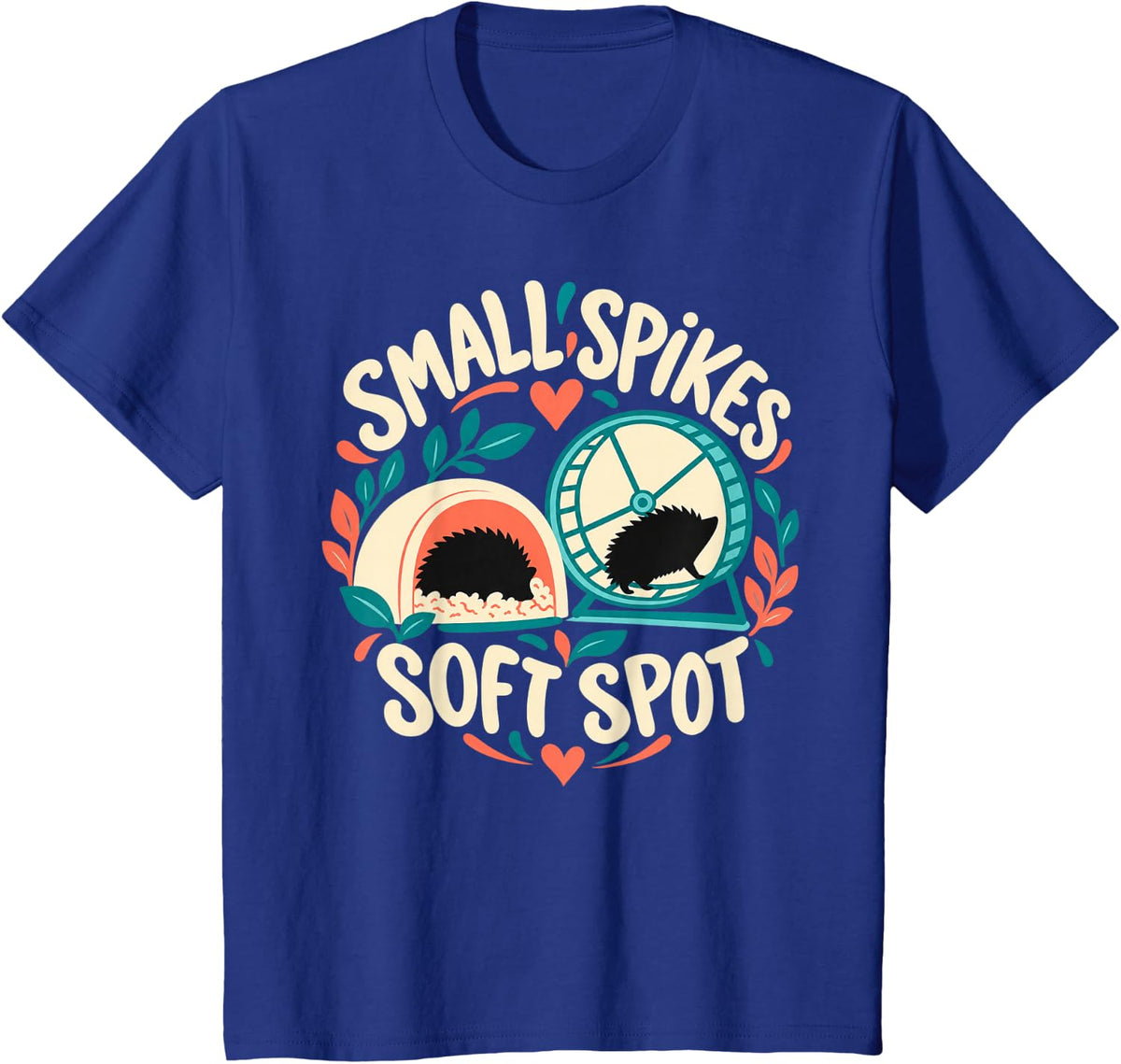 Small Spikes Soft Spot Hedgehog Lovers Club T-Shirt - Royal Blue