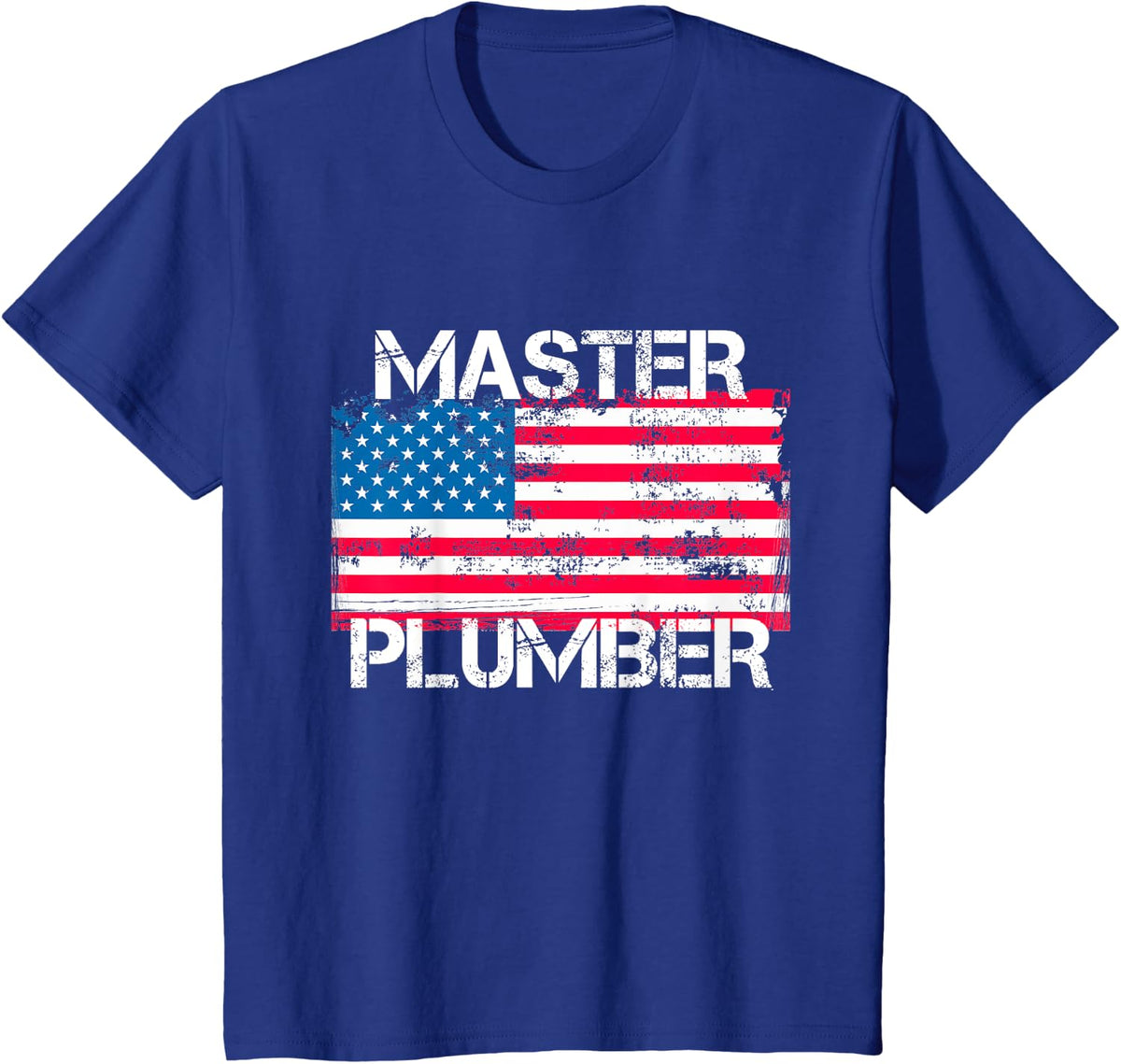 Patriotic Master Plumber Vintage US Flag Plumbing Expert Women Kids Men T-Shirt - Royal Blue