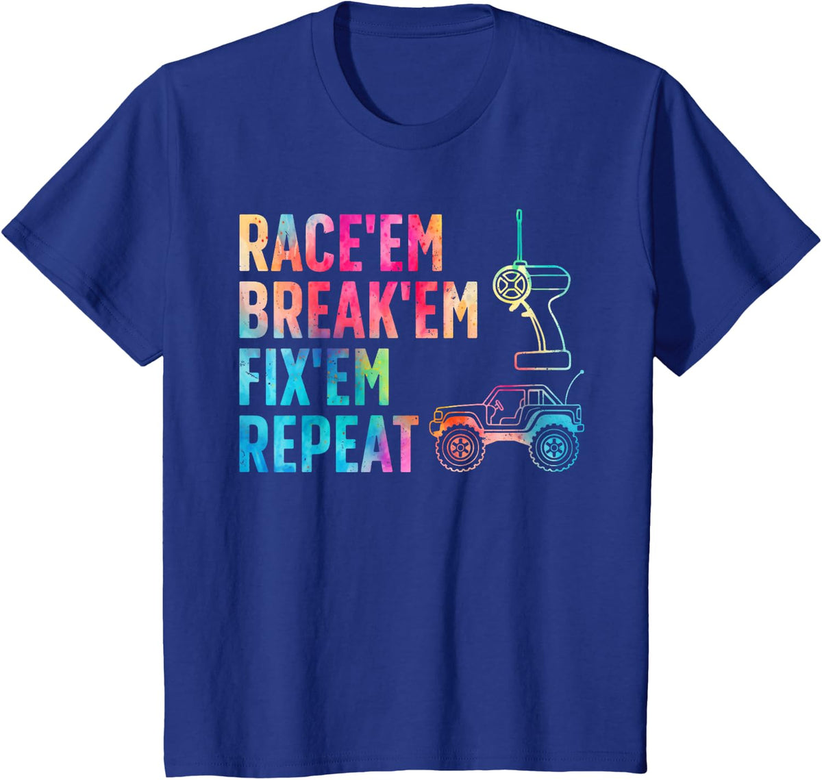RC Car Art for Men Women Kids RC Racing Truck RC Car Lover T-Shirt - Royal Blue