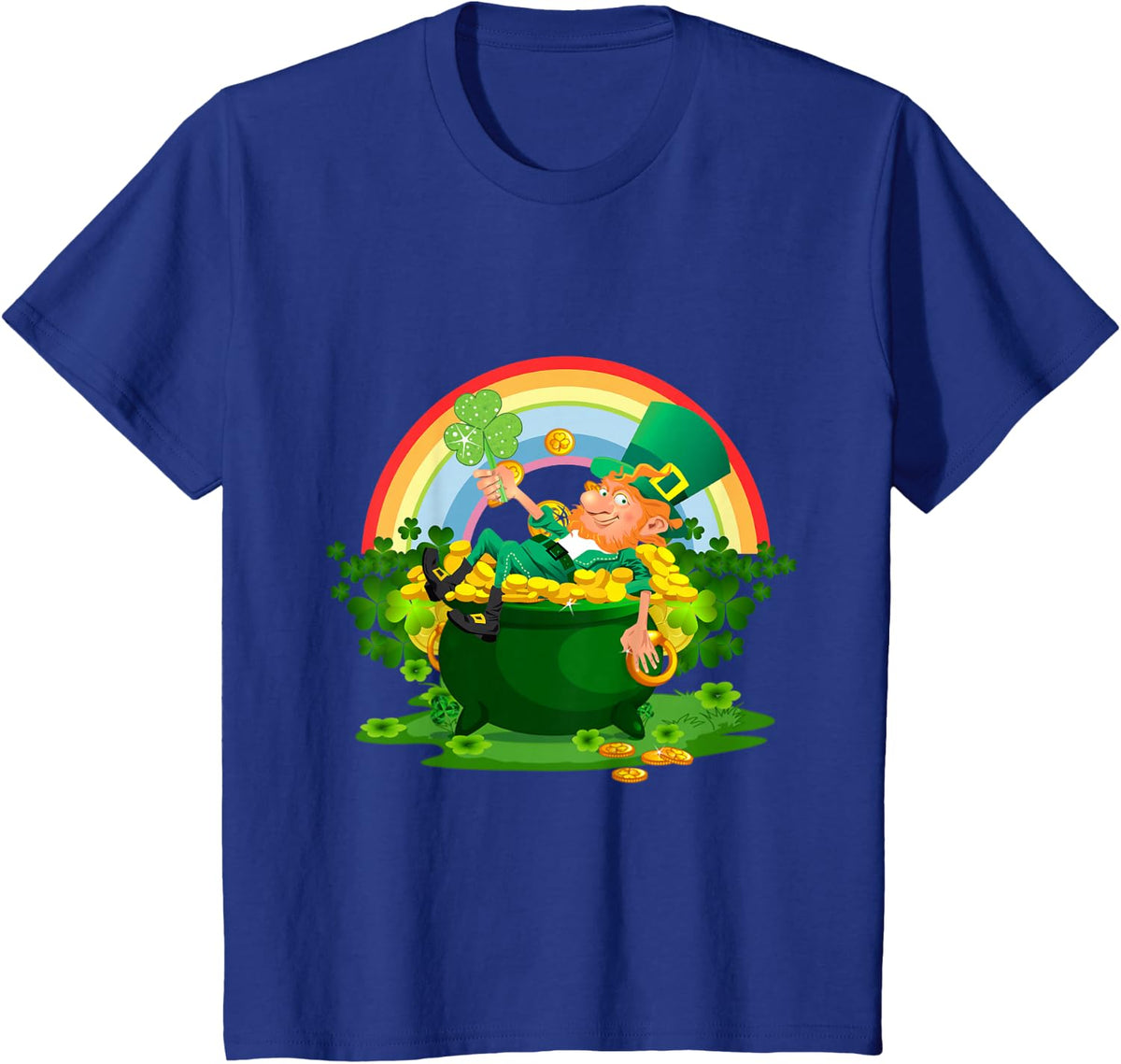 Funny Leprechaun Boys Girls Men Women St. Patty's Day Humor T-Shirt - Royal Blue