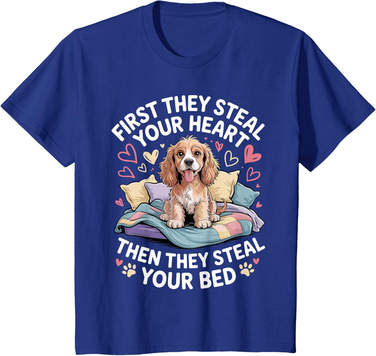 Funny Cocker Spaniel Design for Men Women Cocker Spaniel T-Shirt - Royal Blue