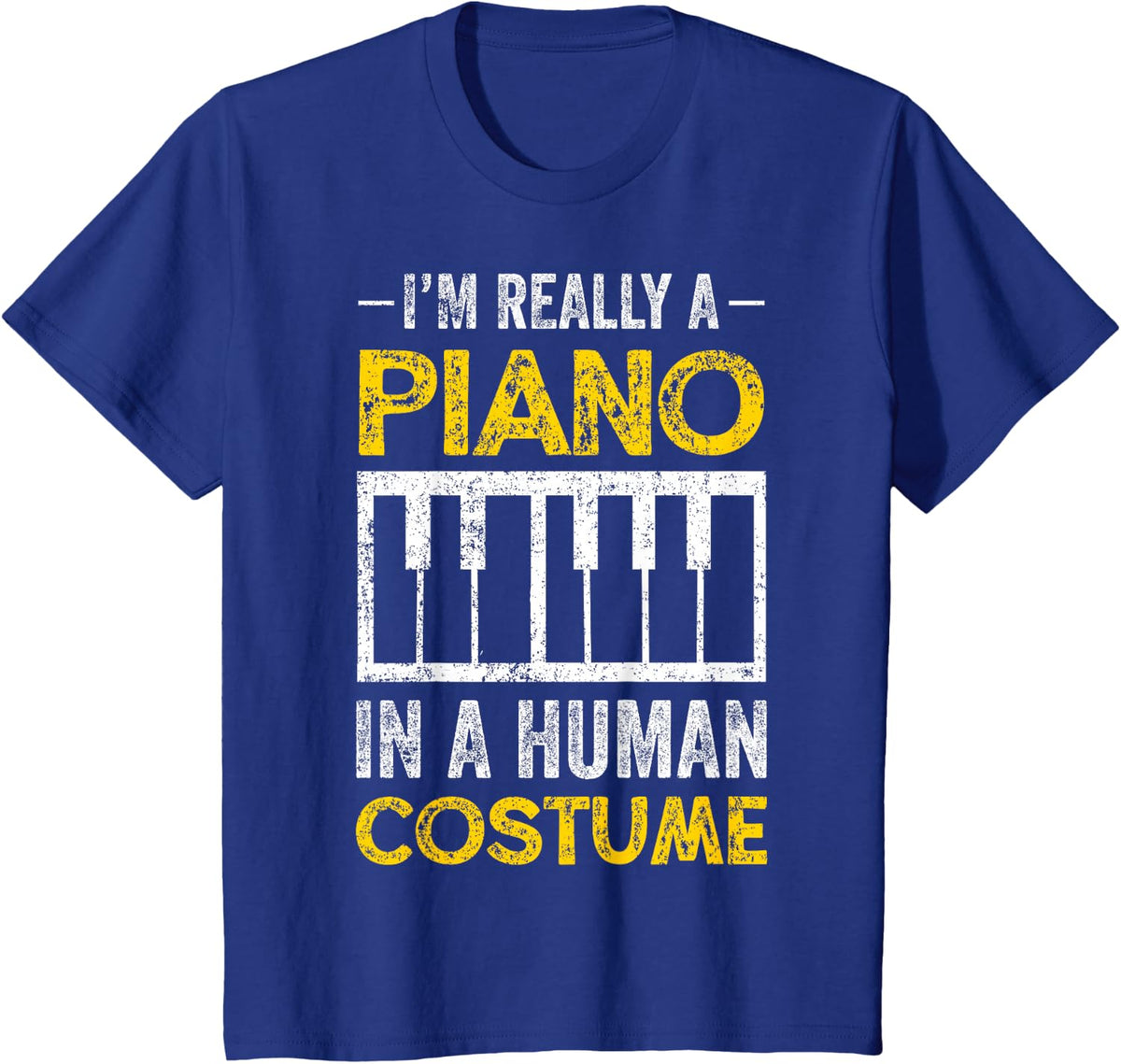 Piano Player Pianist Costume Vintage T-Shirt - Royal Blue