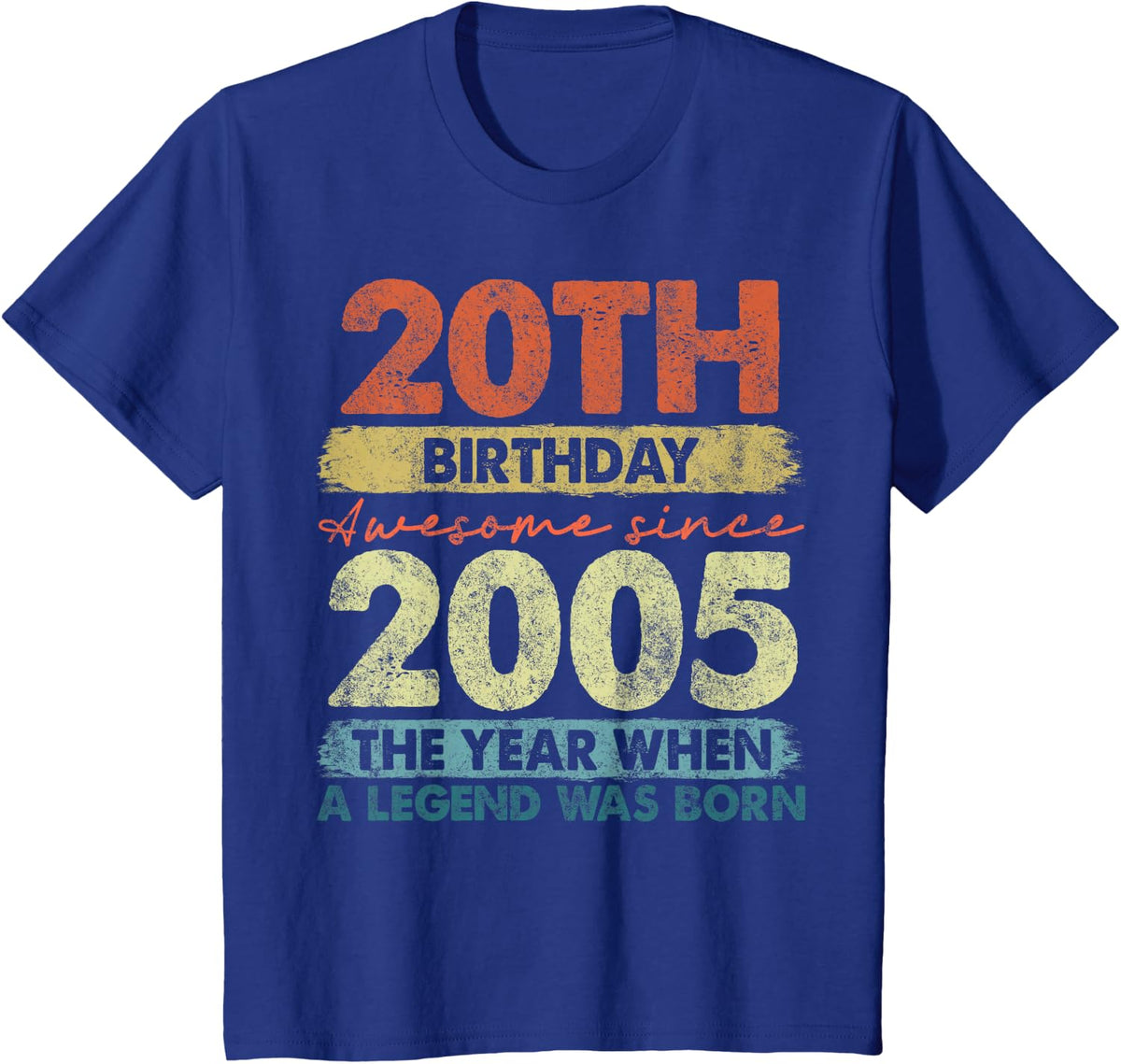 20 Year Old Gifts Vintage 2005 Limited Edition 20th Birthday T-Shirt Tee For Men Women - Royal Blue