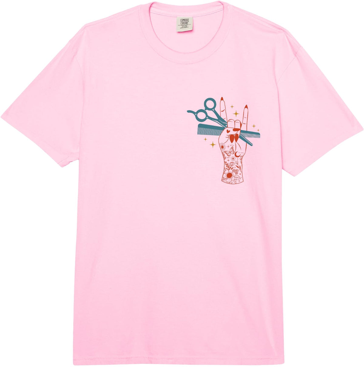 It's A Beautiful Day to Cut Hair Stylist Hairstylist Comfort Colors Adult Heavyweight T-Shirt - Adult Unisex Pink