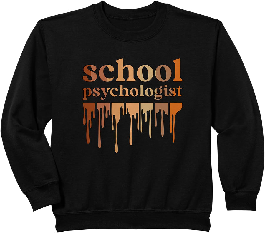 Black School Psych African American School Psychologist Sweatshirt - Black