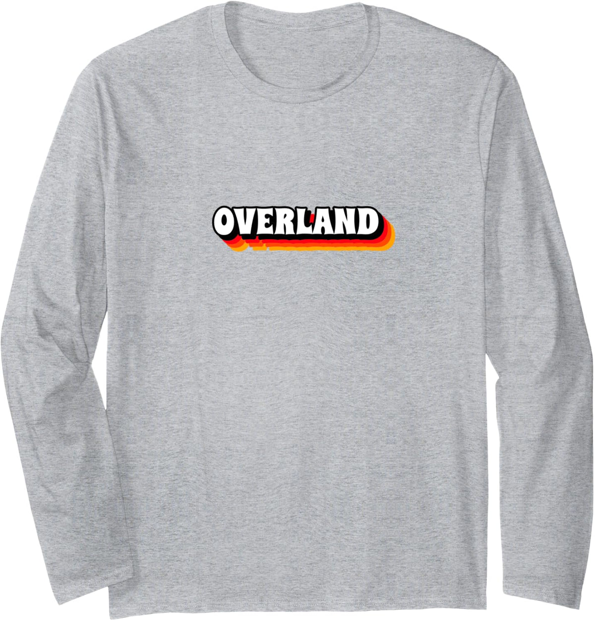 Retro Overland Long Sleeve T-Shirt - Adult Unisex Heather Grey