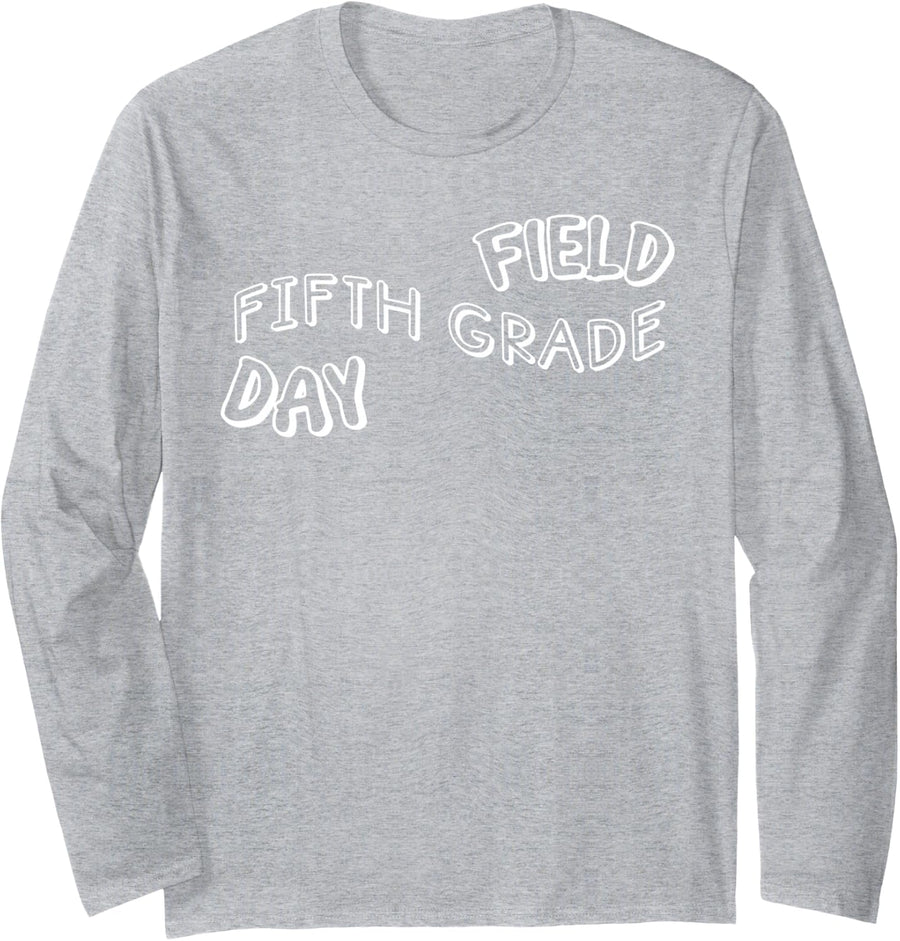Fifth 5th Grade Squad School Field Day Trip 2026 Matching Long Sleeve T-Shirt - Adult Unisex Heather Grey