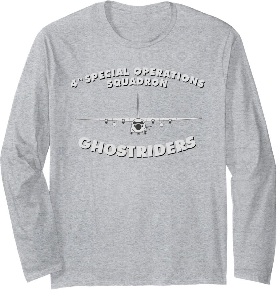 4th Special Operations Squadron AC130 Hulburt Field Long Sleeve T-Shirt - Adult Unisex Heather Grey