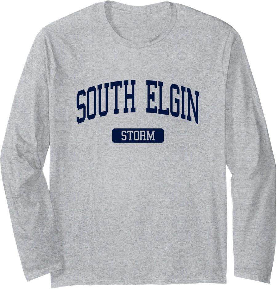 South Elgin High School HS South Elgin IL Varsity Sports Long Sleeve T-Shirt - Adult Unisex Heather Grey