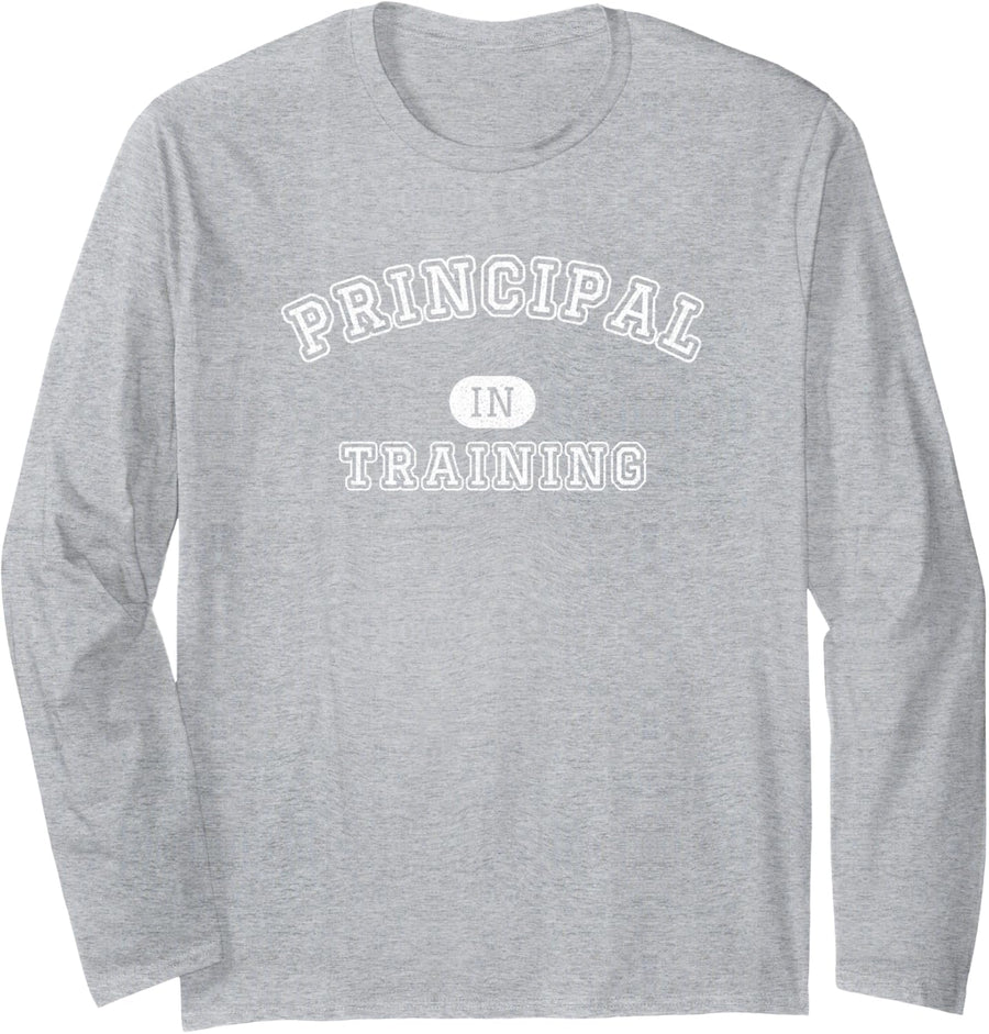 Awesome Principal in Training Funny Kids Future Principal Long Sleeve T-Shirt - Adult Unisex Heather Grey
