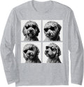 Funny Goldendoodle Meme Cute Doodle Photo Booth Long Sleeve T-Shirt - Adult Unisex Heather Grey