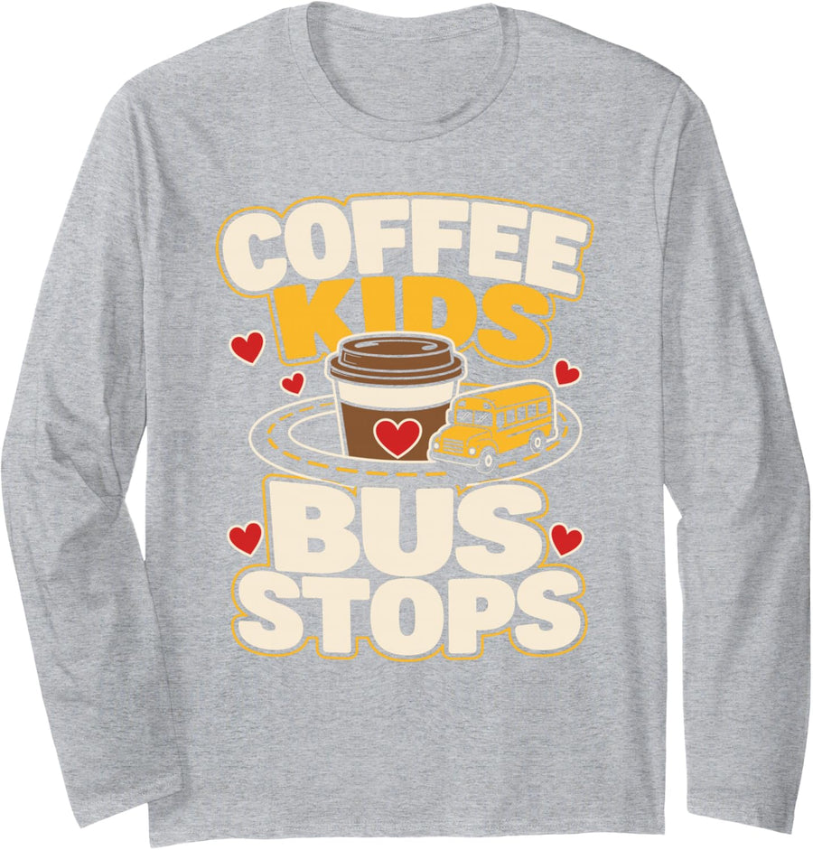 School Bus Driver Appreciation Bus Driver Thank You Gift Long Sleeve T-Shirt - Adult Unisex Heather Grey