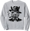 Alpaca Wearing Suit Sweatshirt - Adult Unisex Heather Grey