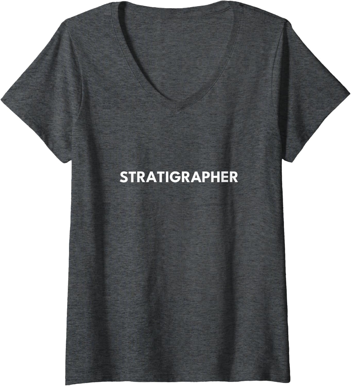 Women's Stratigrapher V-Neck T-Shirt - Dark Heather Grey