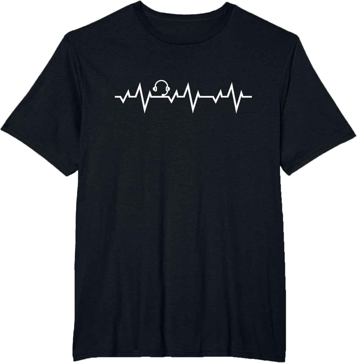 911 Operator Dispatcher Heartbeat First Responder Tshirt - Black