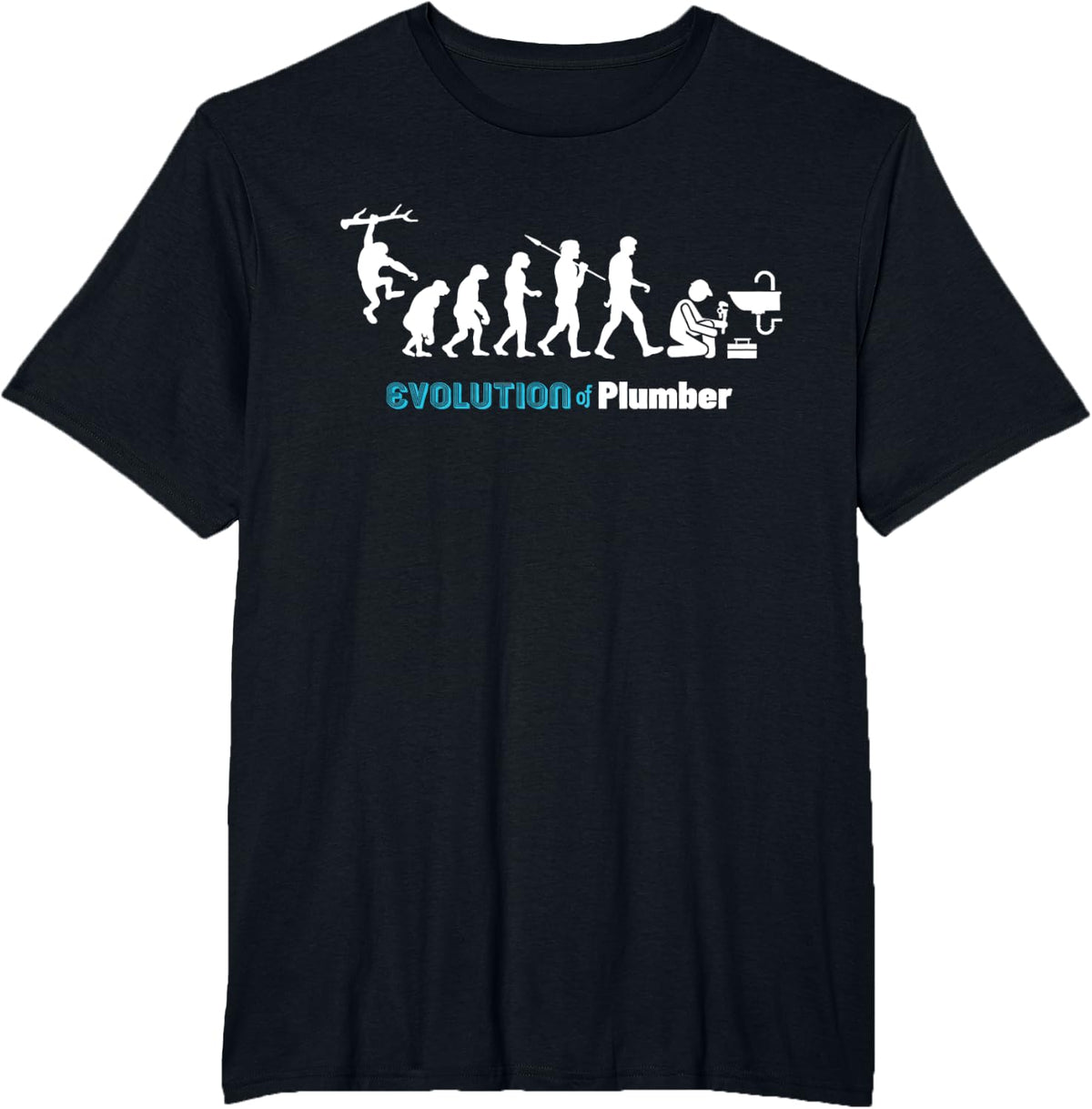 Evolution of Plumber T-Shirt - Black