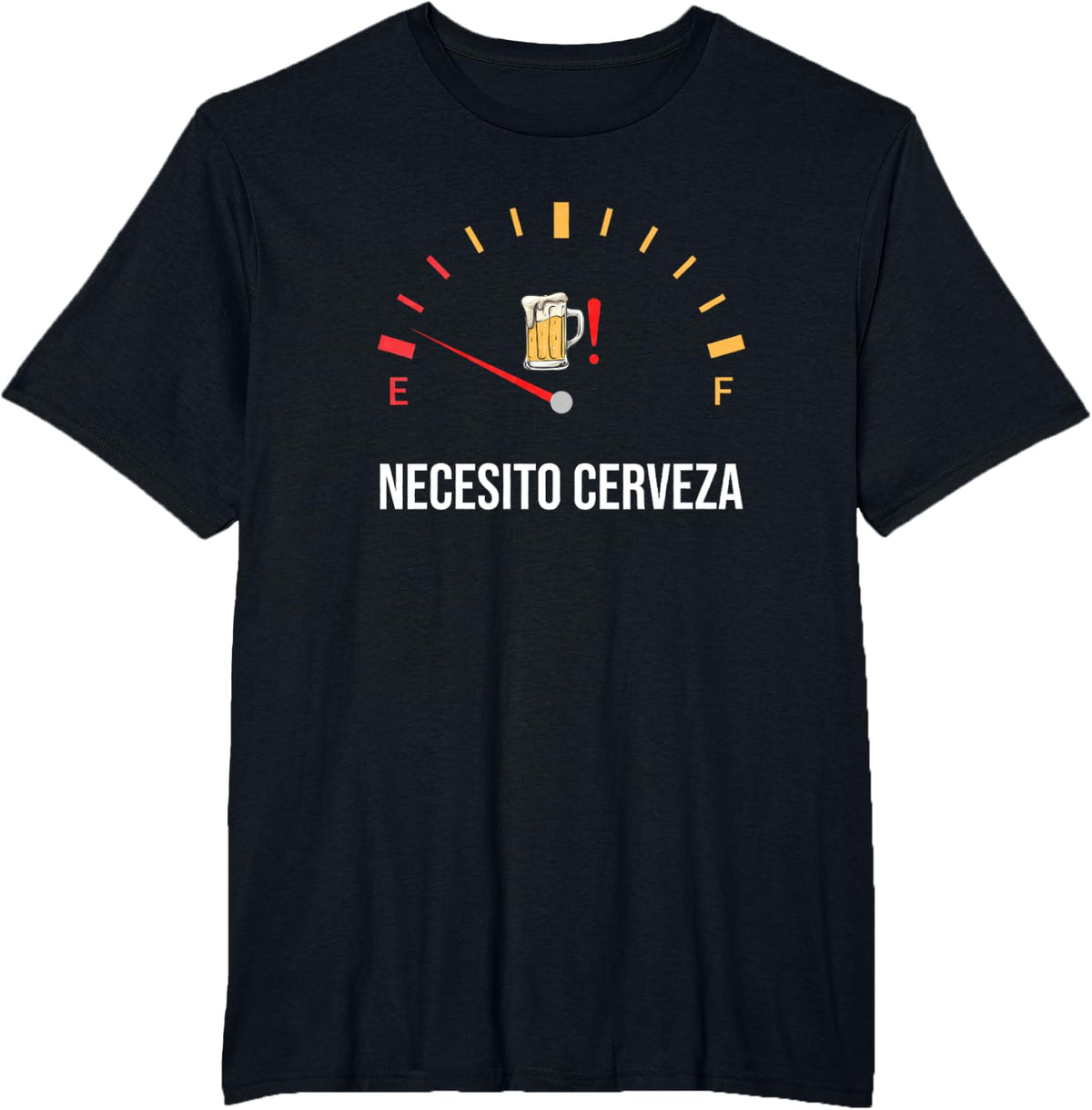 Necesito Cerveza, Funny Spanish quote i need beer T-Shirt - Black