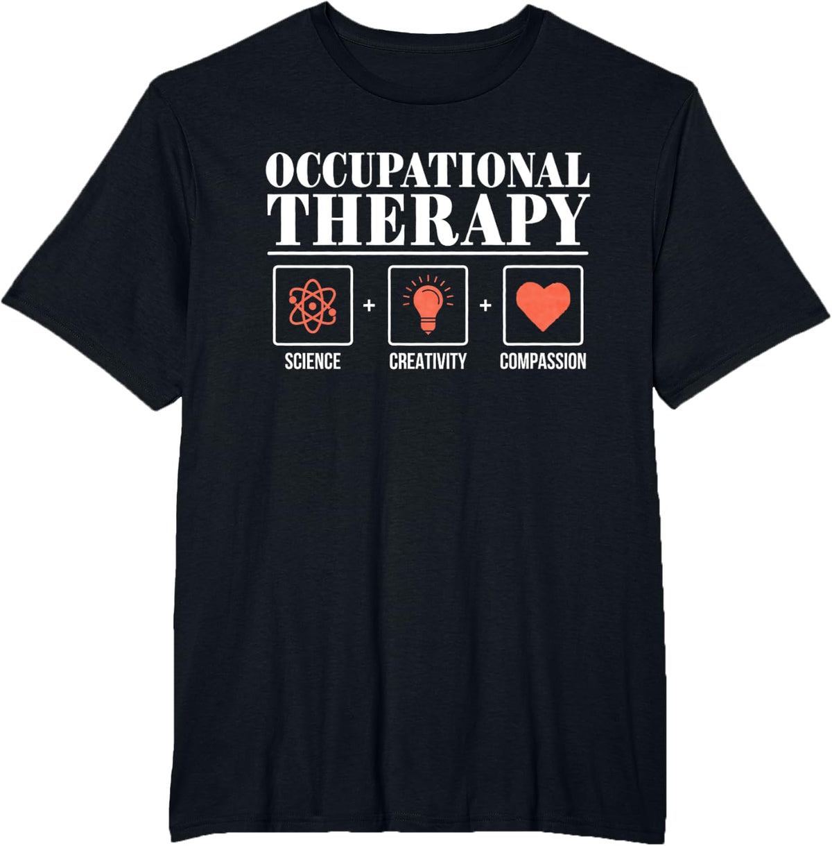 Occupational Therapist Cute Icon OT Assistant Therapy T-Shirt - Black