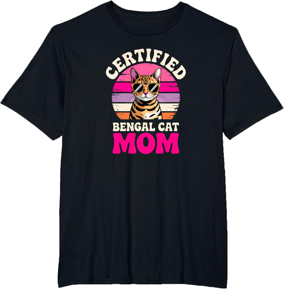 Bengal Cat Mom T-Shirt - Black