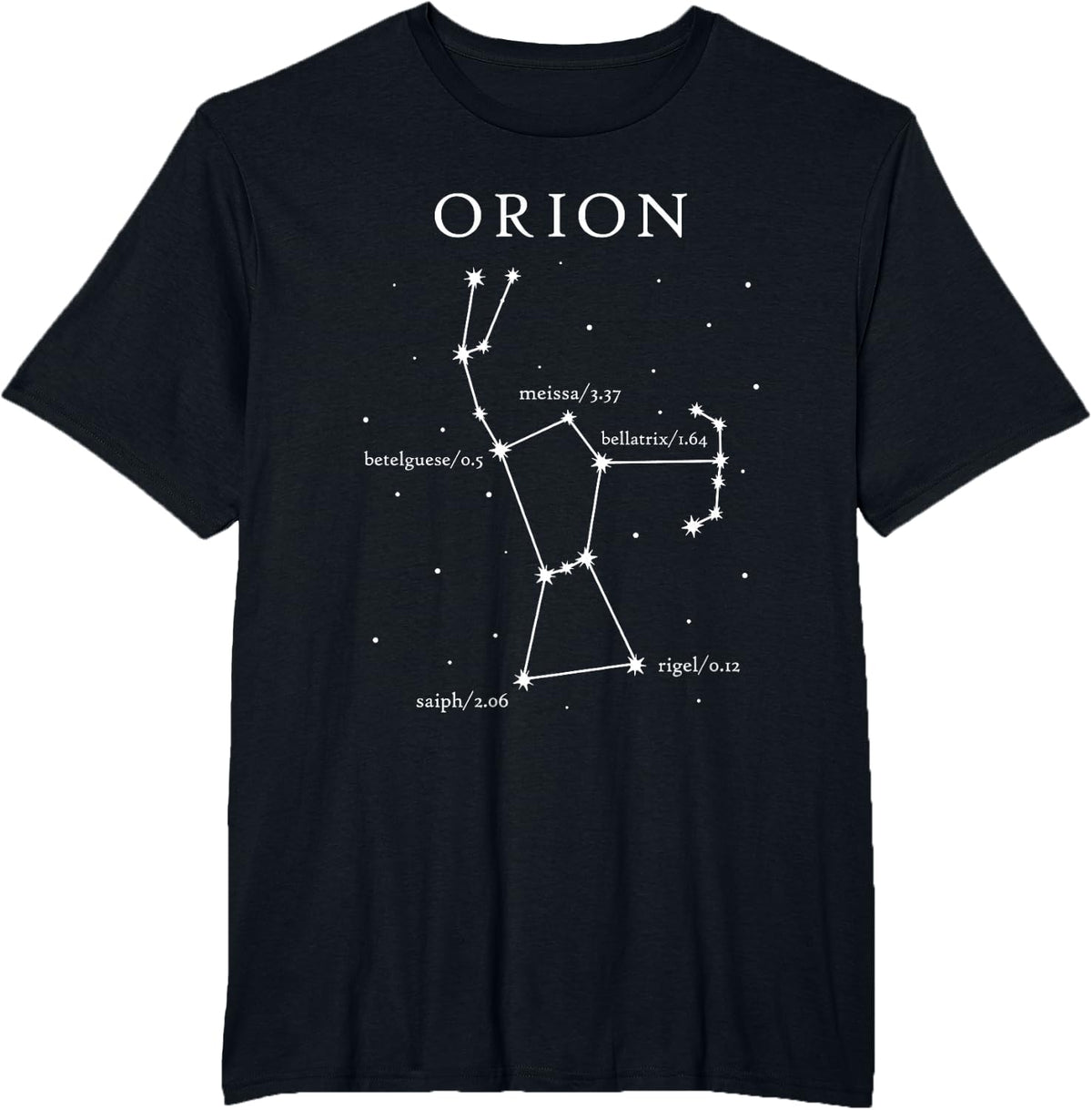 Orion Constellation Astronomy Lover Stargazing T-Shirt - Black