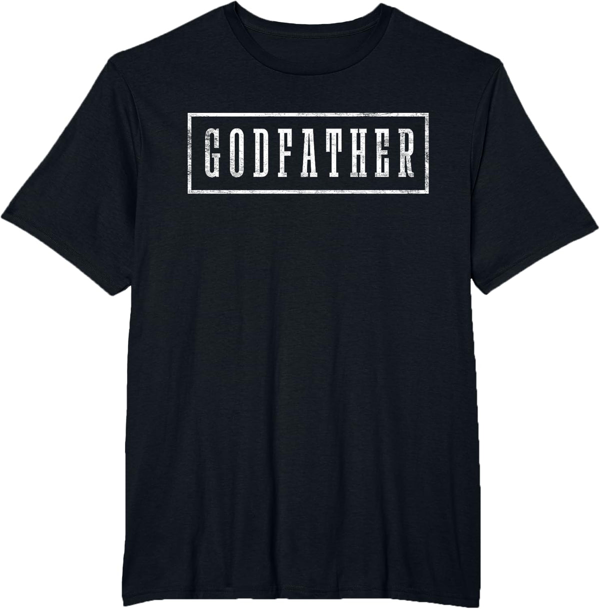 Godfather - Sleek Framed Design Father's Day Godfather T-Shirt - Black