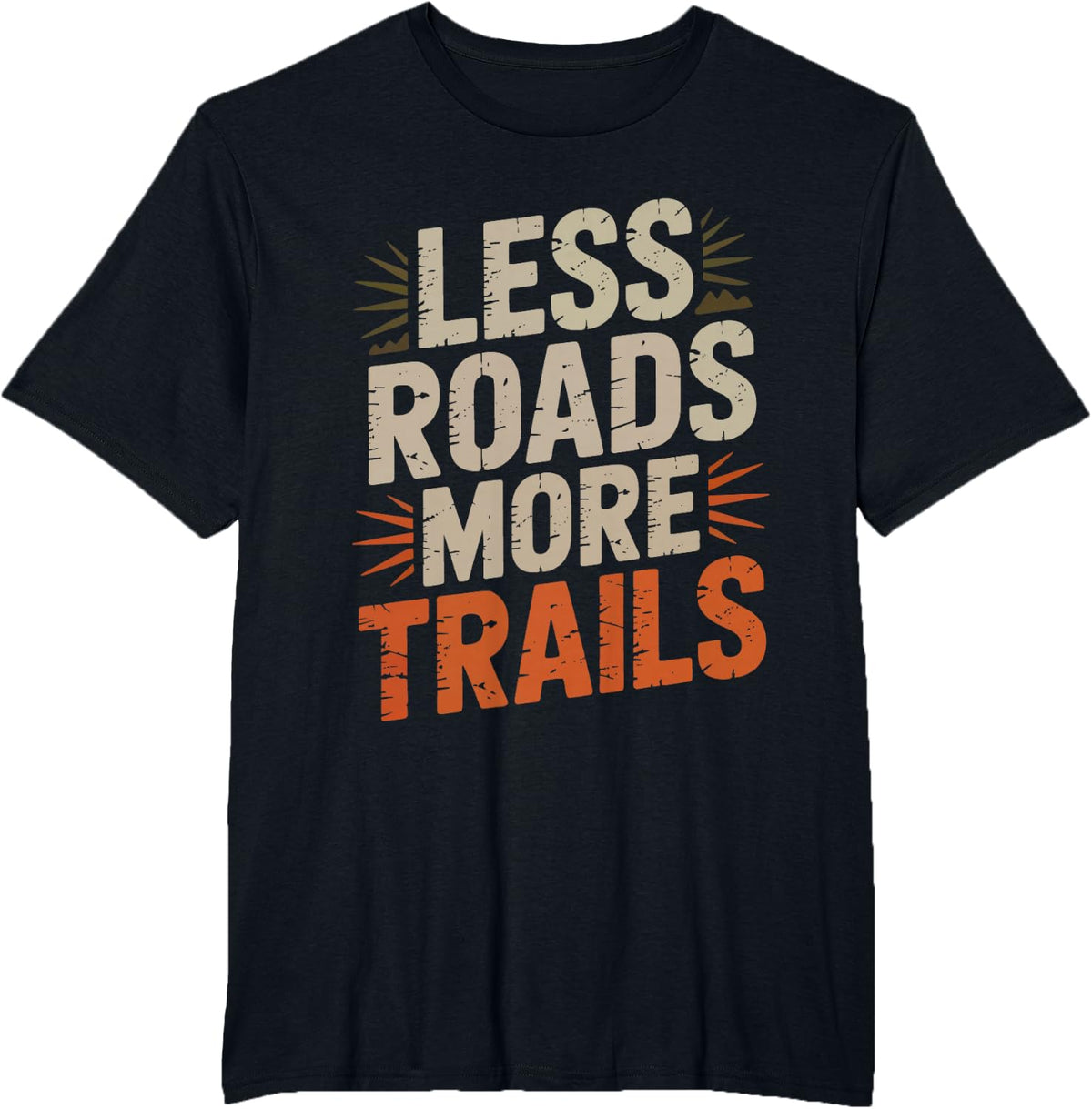 Overlanding Minimalist Identity Roads Trails Lifestyle T-Shirt - Black