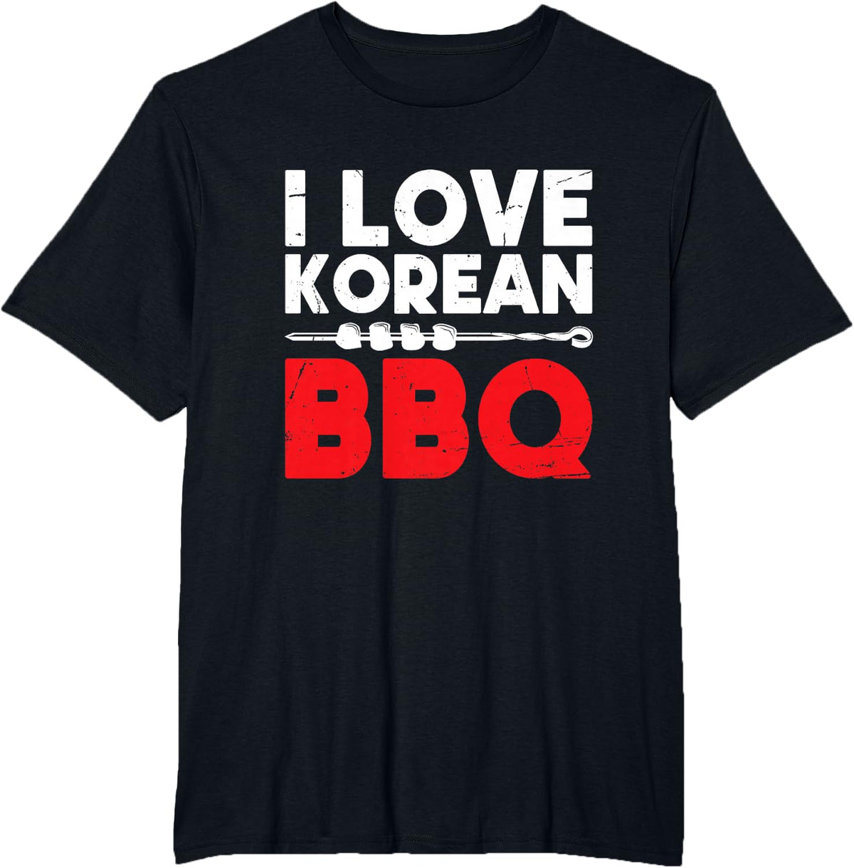 I Love Korean BBQ Funny Grilling Shirt | BBQ T-Shirt Tee for Men Women - Black