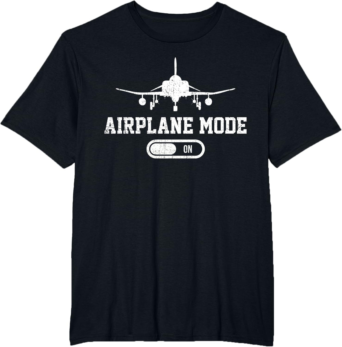 Airplane Mode Funny F-4 Phantom II Aircraft Fighter Jet T-Shirt - Black