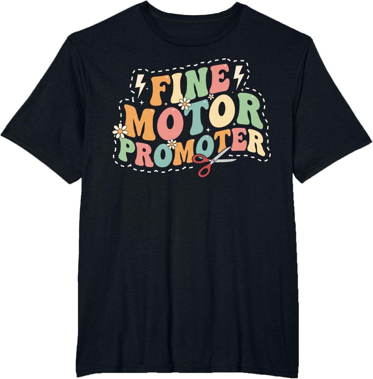 Fine Motor Promoter Groovy Occupational Therapy T-Shirt - Black