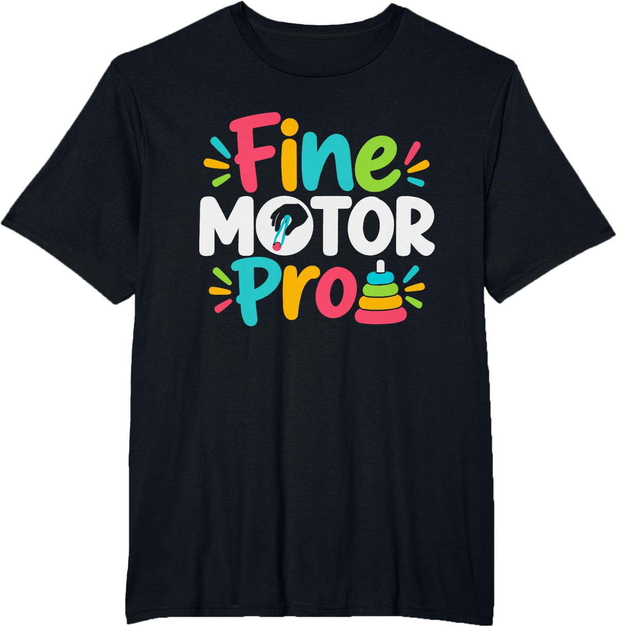 Occupational Therapy Assistant Fine Motor Pro T-Shirt - Black