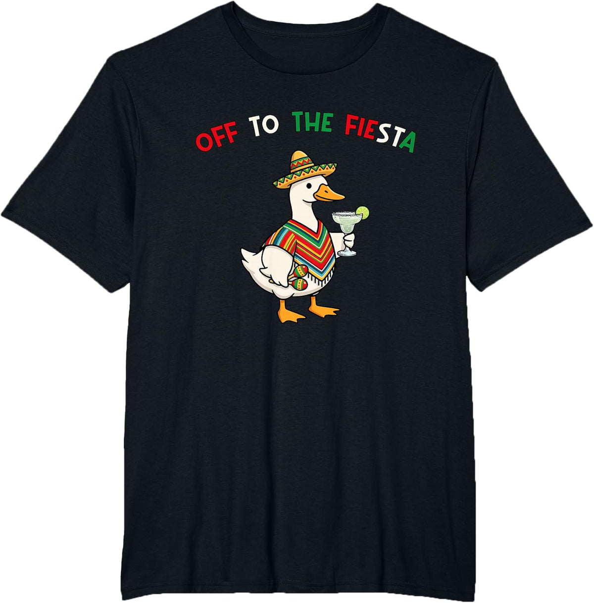 Off to The Fiesta Silly-Goose Drinks Margarita Cinco de Mayo T-Shirt - Black