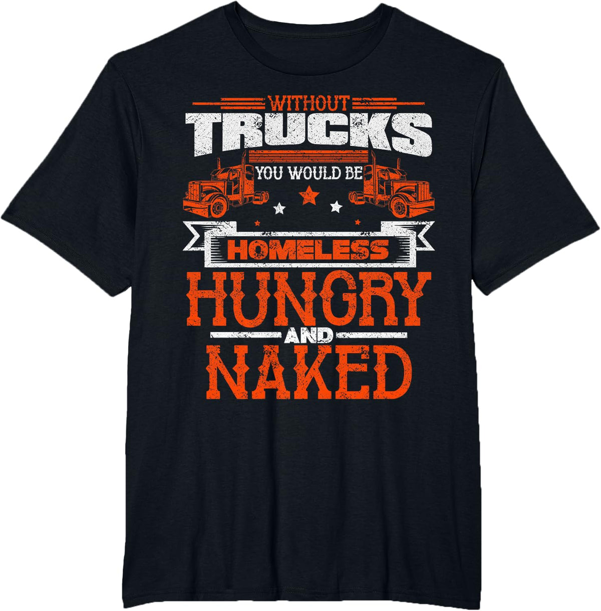Trucker - 18 Wheeler Freighter Truck Driver T-Shirt - Black