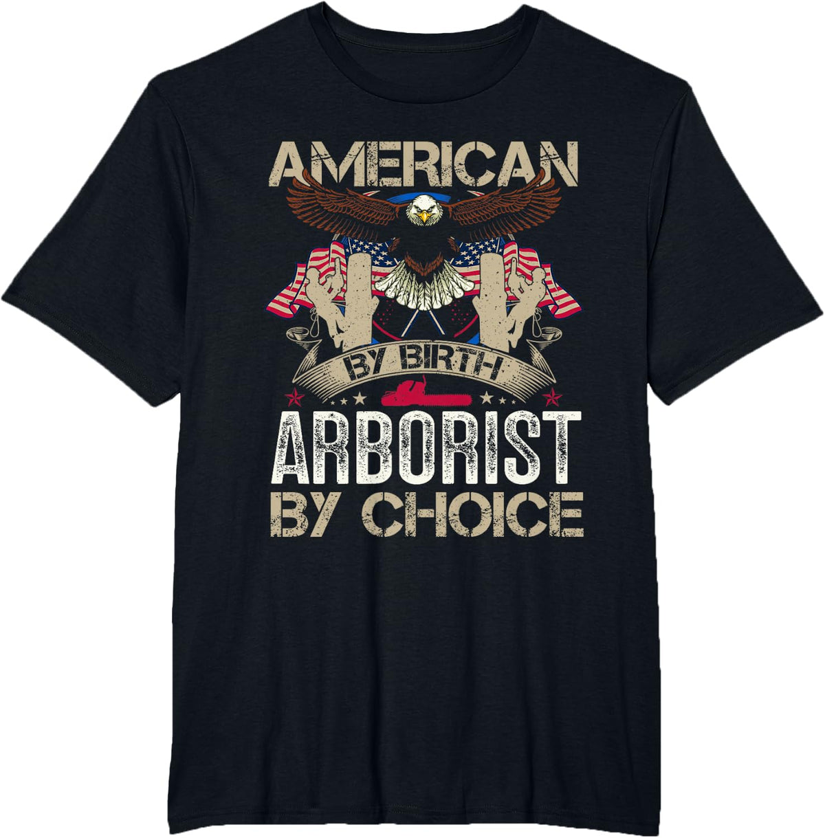 Arborist Funny Tree Climbing Tree Cutter Tee T-Shirt For Men Women - Black