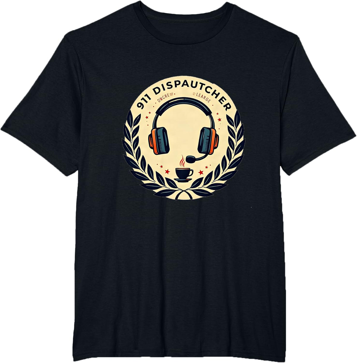 Retired from The Headset 911 Dispatcher Retirement T-Shirt - Black