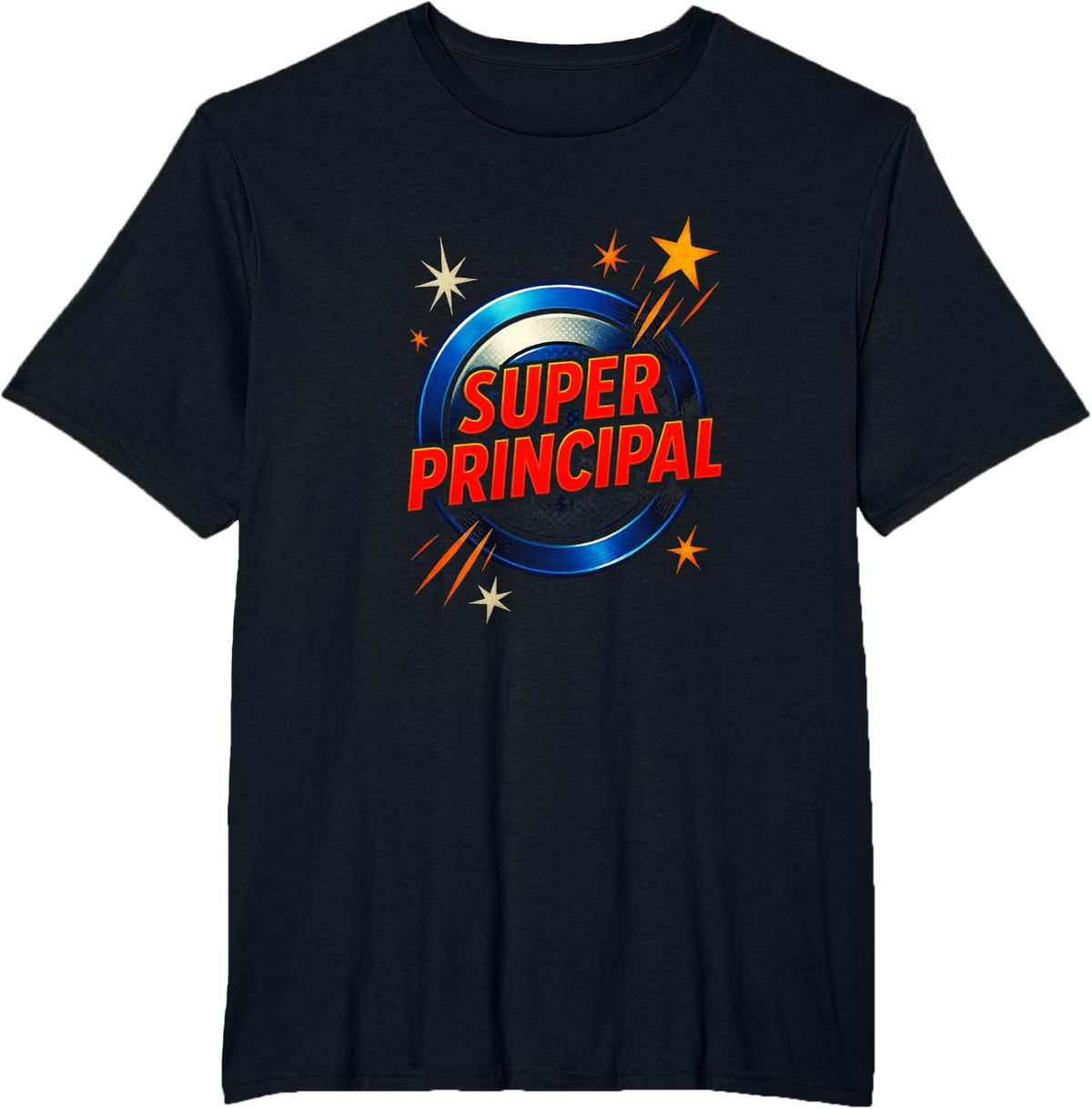 Super Hero Teacher Shirt - Super Principal Comic Superhero Tees and T Shirts for Men Women - Black