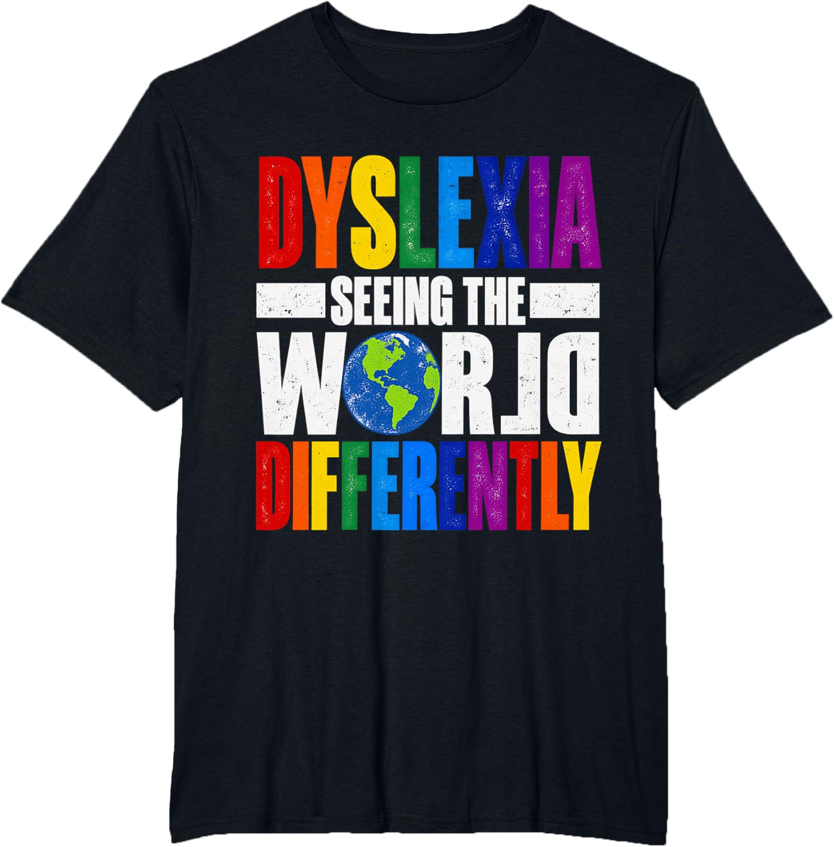 Dyslexic Therapy Funny Therapist Squad Dyslexia Awareness T-Shirt - Black