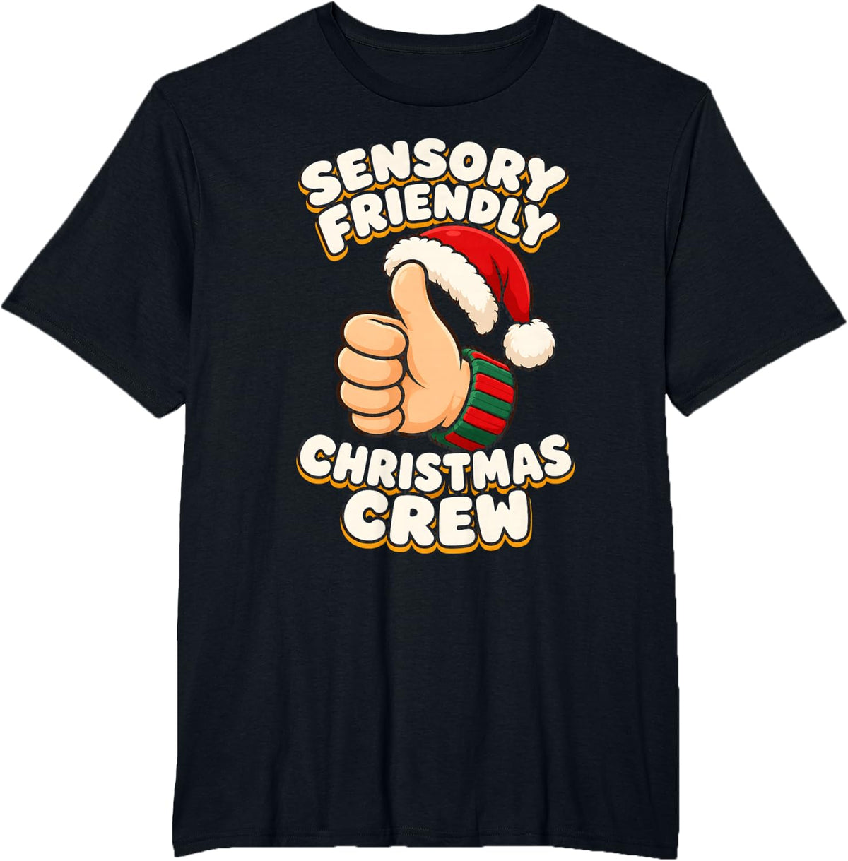 Sensory Friendly Crew Occupational Therapist Christmas T-Shirt - Black