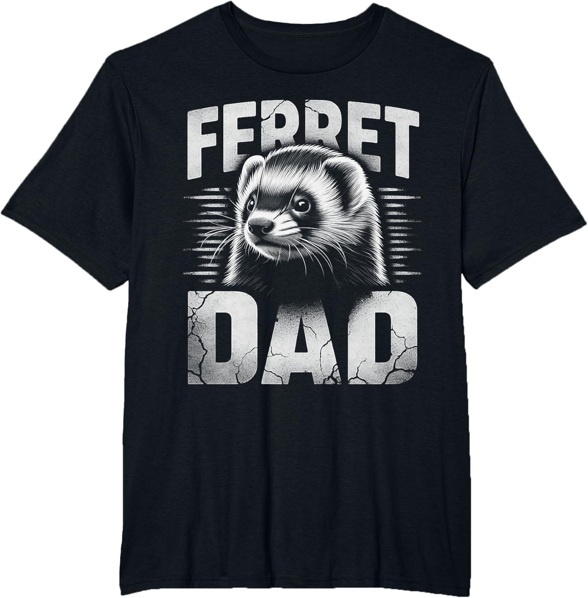 Vintage Ferret Dad T-Shirt - Ultimate Pet Lover Tee for Ferret Owners and Animal Dads - Black