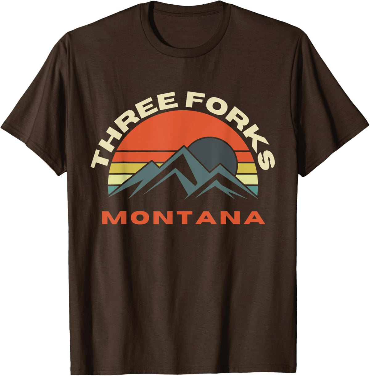 Three Forks Montana T-Shirt - Brown