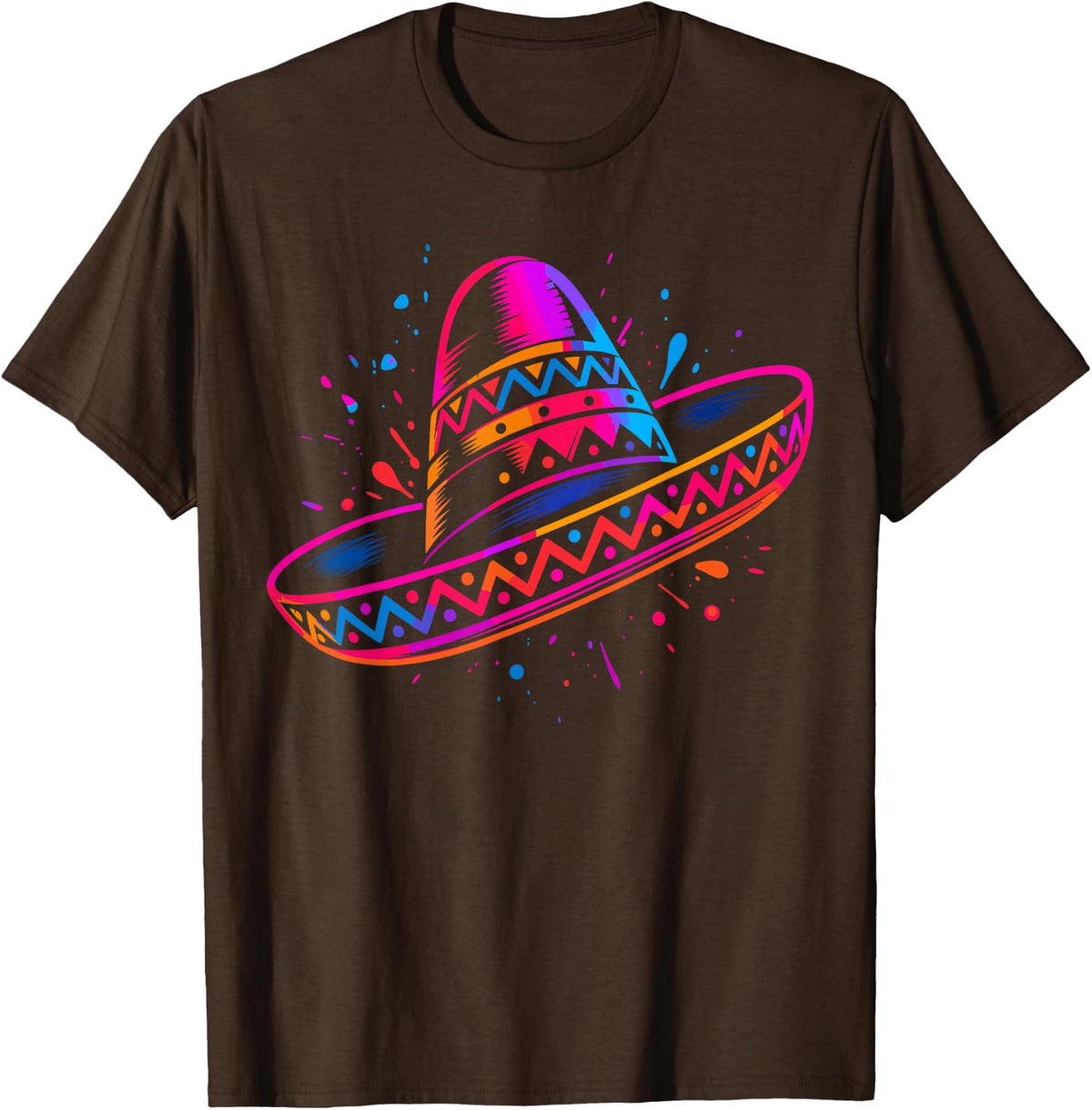 Sombrero Mexican Fiesta Cinco de Mayo Hat T-Shirt - Brown