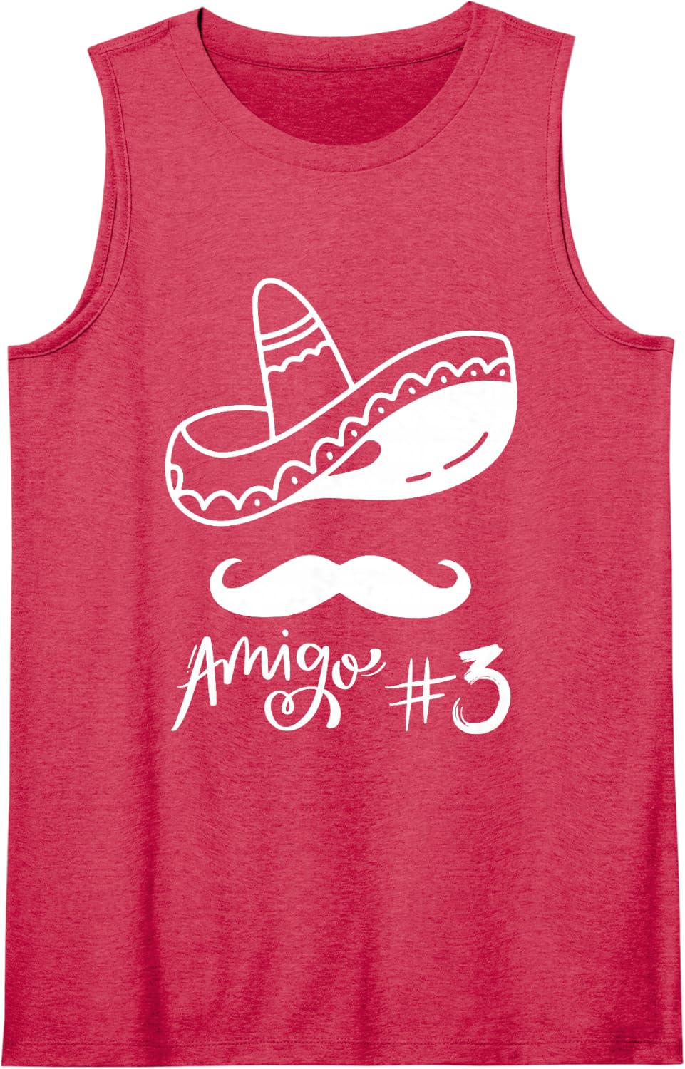 Mexican Amigo #3 Group Matching Cinco de Mayo - Halloween Sleeveless Tank Top - Red