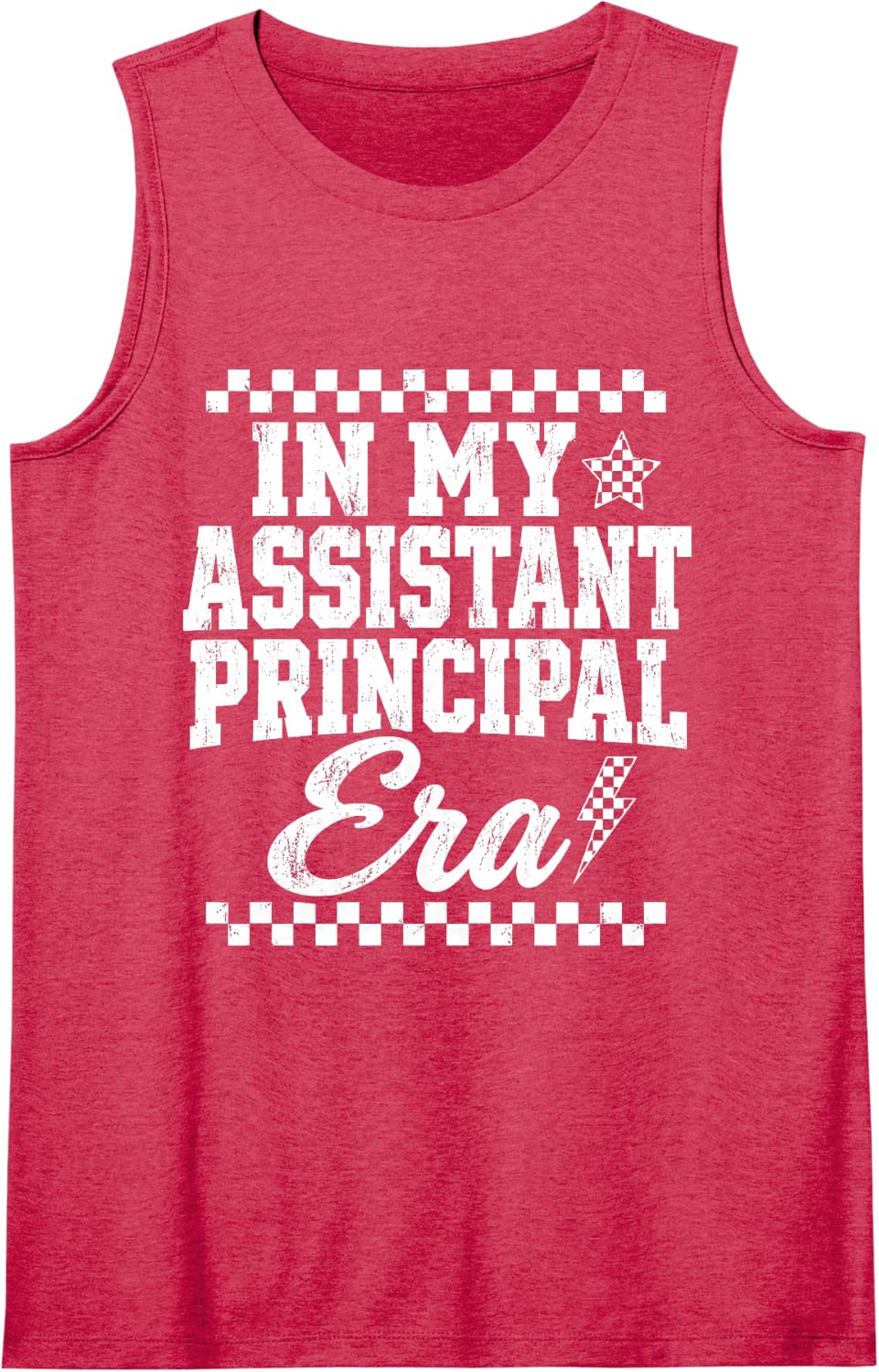 in My Assistant Principal Era, Funny Vice Principal Sleeveless Tank Top - Red