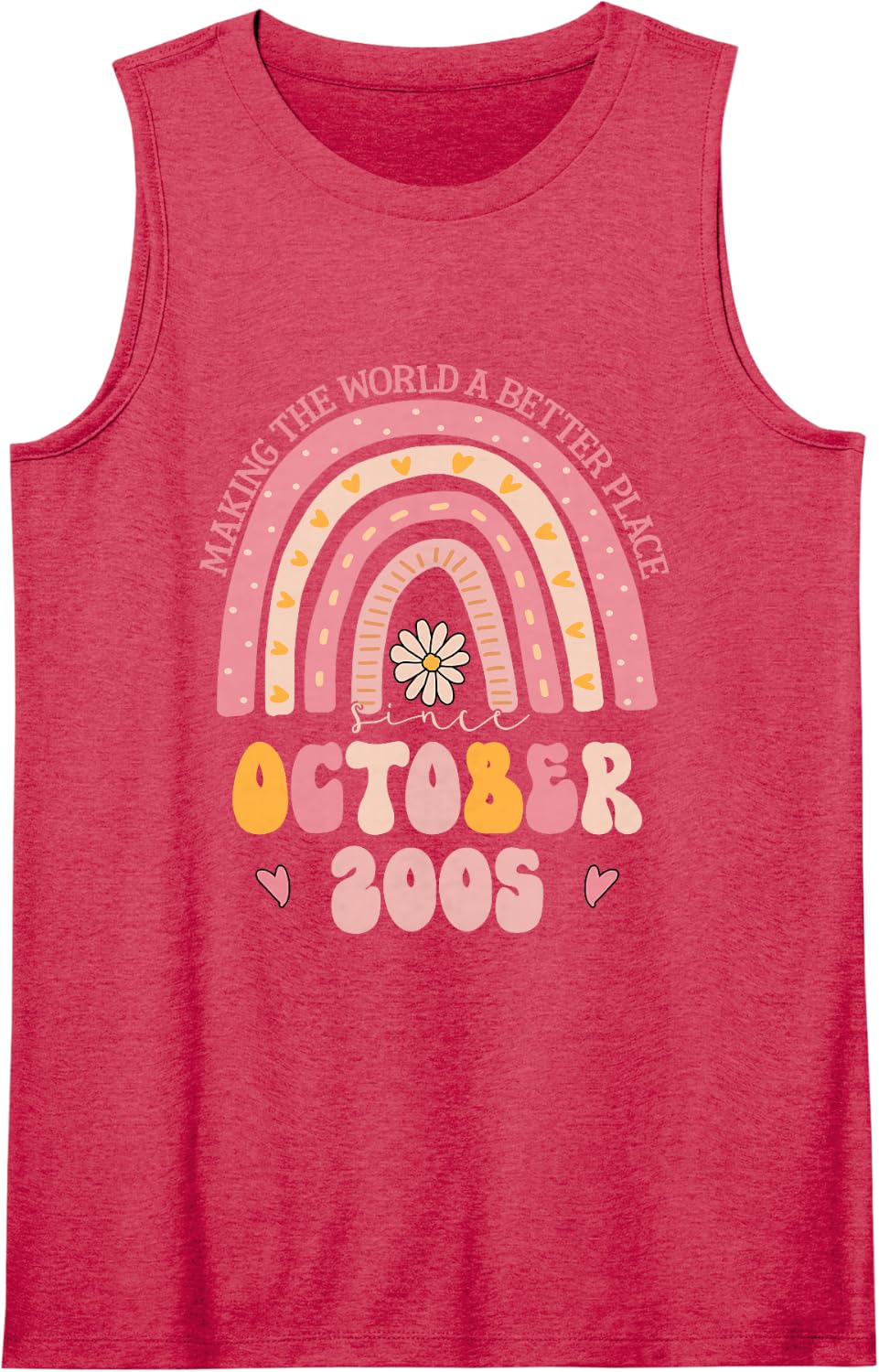 Making The World A Better Place Since October 2005 Sleeveless Tank Top - Red