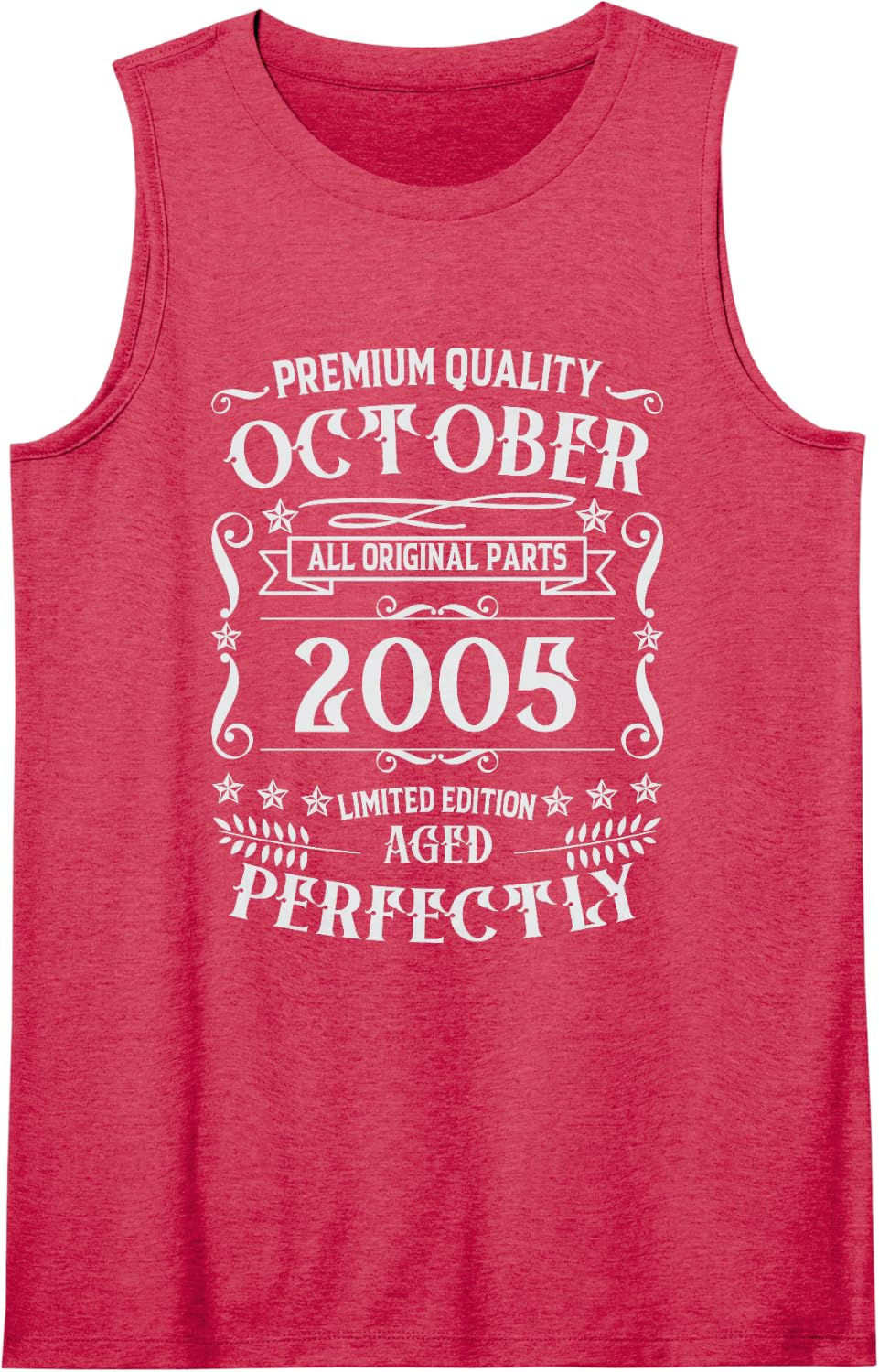 Awesome 21st Birthday Legends were Born in October 2005 Sleeveless Tank Top - Red