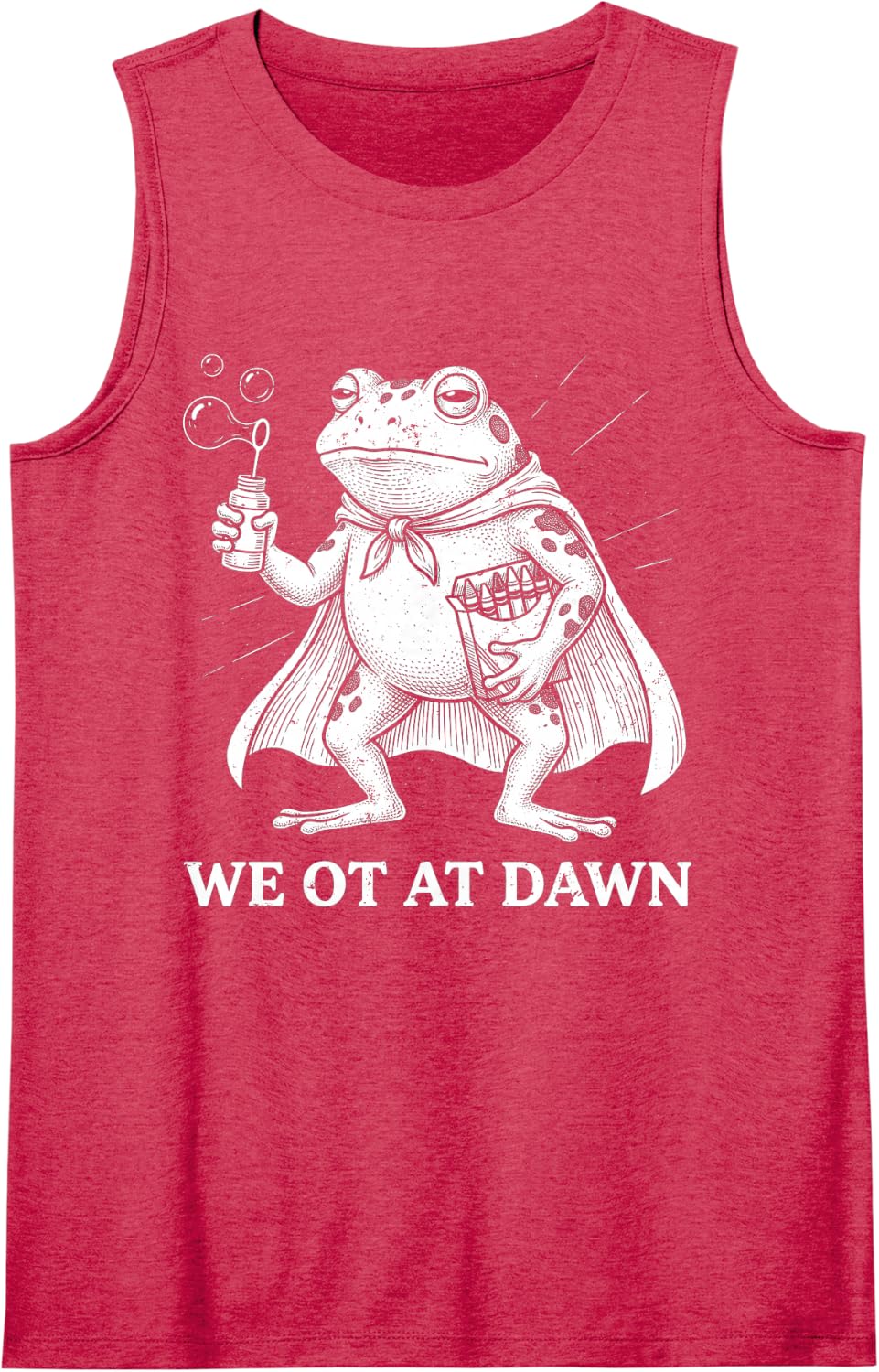 Funny Dawn Occupational Therapy Frog Superhero Pediatric OT Sleeveless Tank Top - Red