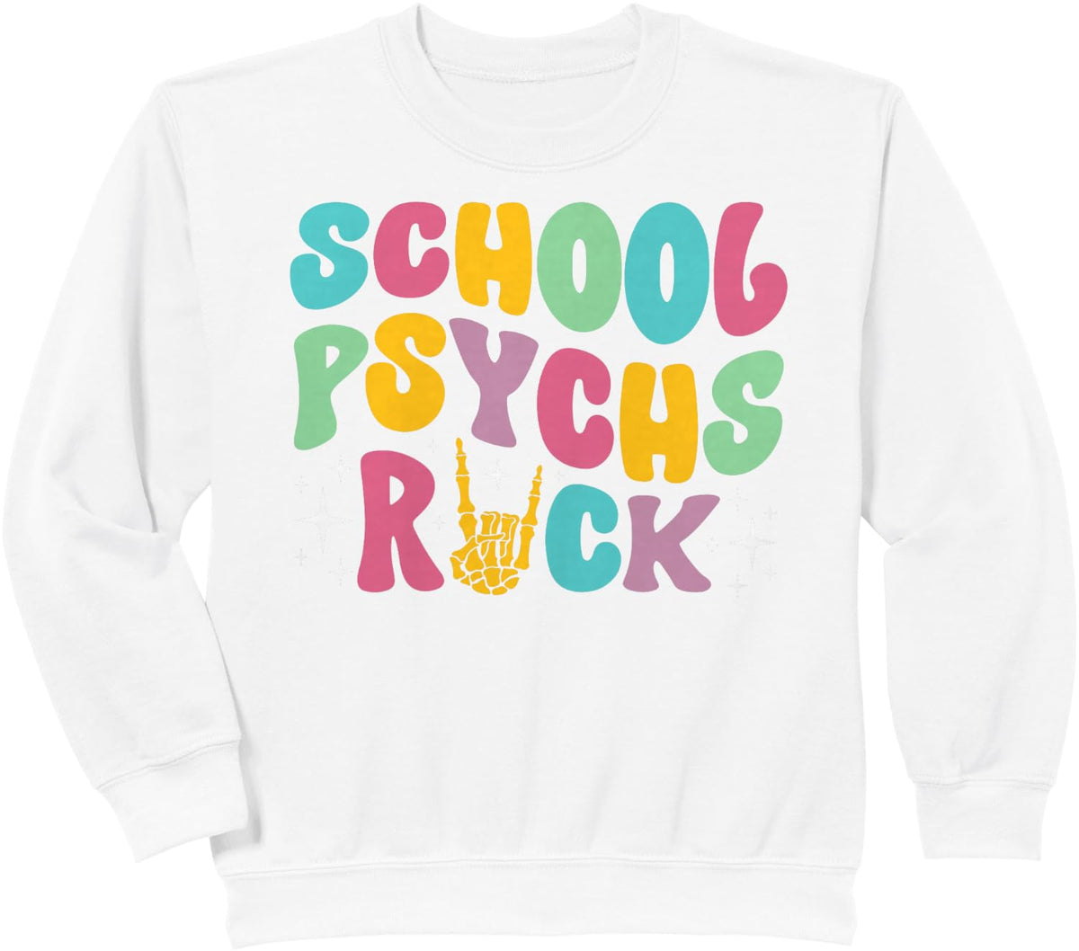 School Psychs Rock School Psychologist School Psychology Sweatshirt - White