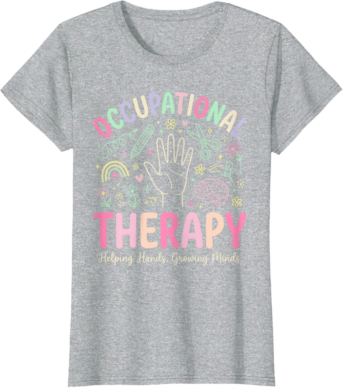 Pediatric Occupational Therapist Graphic School OT T-Shirt - Heather Grey