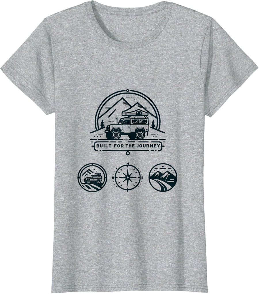 Built for the Journey – Off-Road Camping & Overlanding T-Shirt - Heather Grey