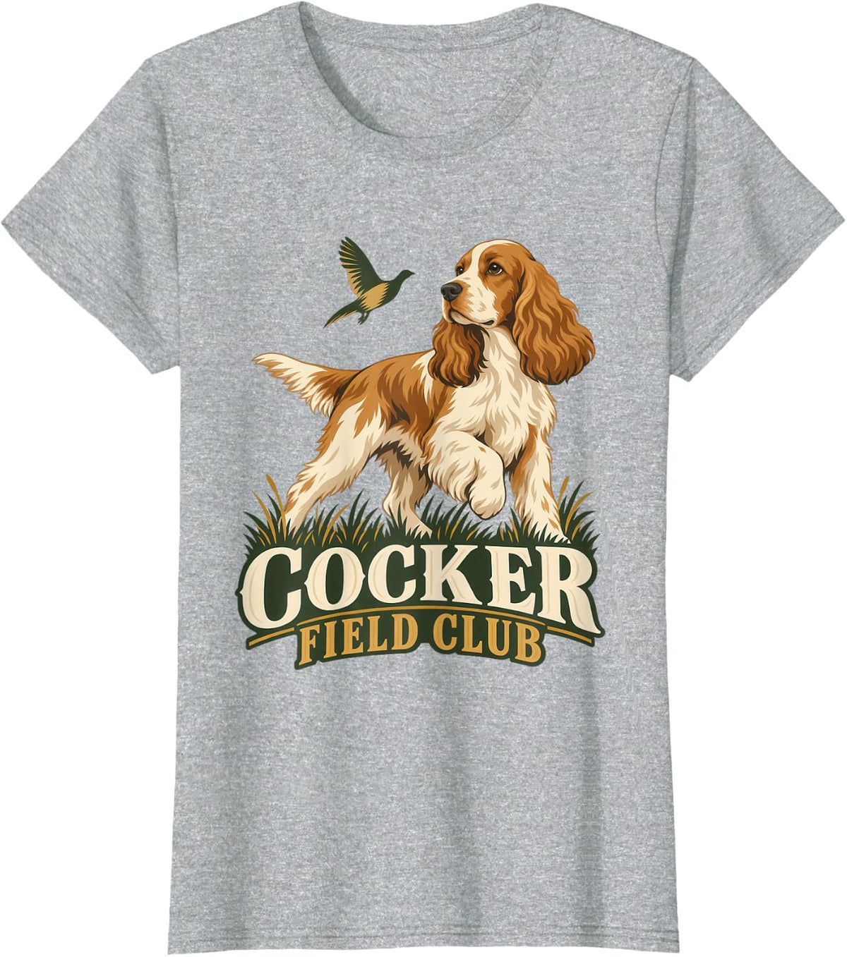 Cocker Spaniel Field Dog T-Shirt - Heather Grey