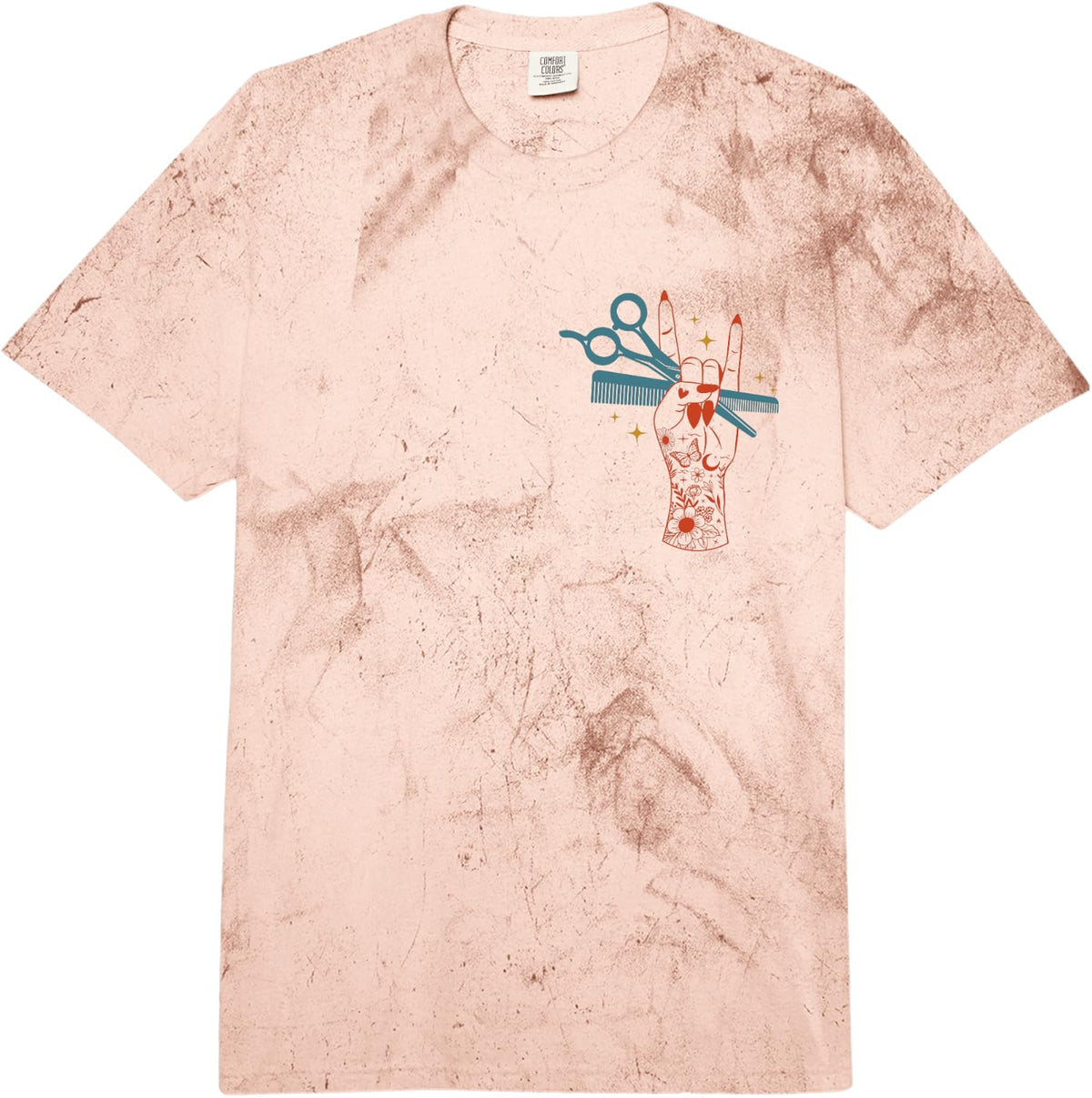 It's A Beautiful Day to Cut Hair Stylist Hairstylist Comfort Colors Adult Heavyweight T-Shirt - Adult Unisex Umber Tie-Dye